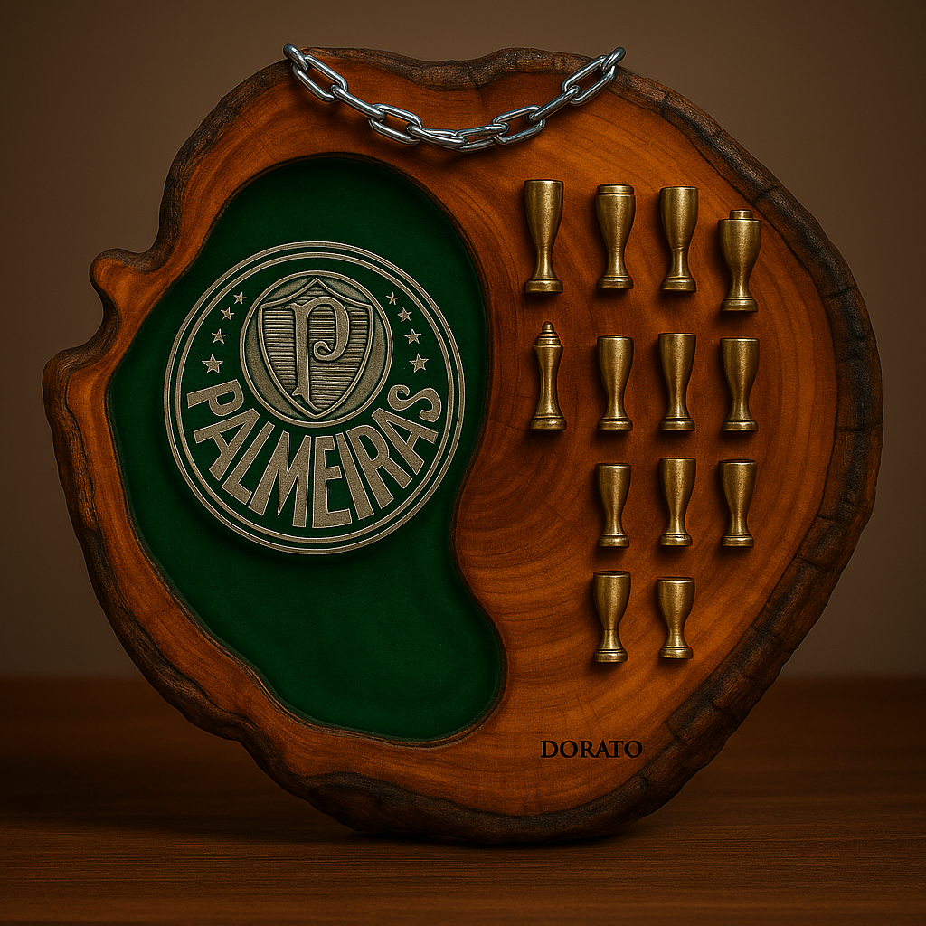 Tábua Rústica Personalizada - Palmeiras + Kit Churrasqueiro
