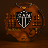 Tábua Rústica Personalizada - Atlético Mineiro + Kit Churrasqueiro
