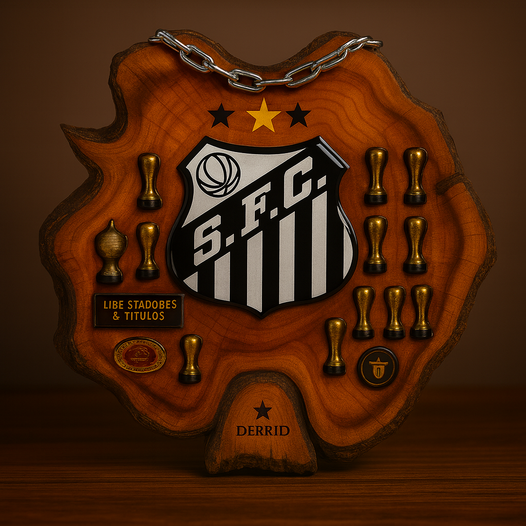 Tábua Rústica Personalizada - Santos + Kit Churrasqueiro