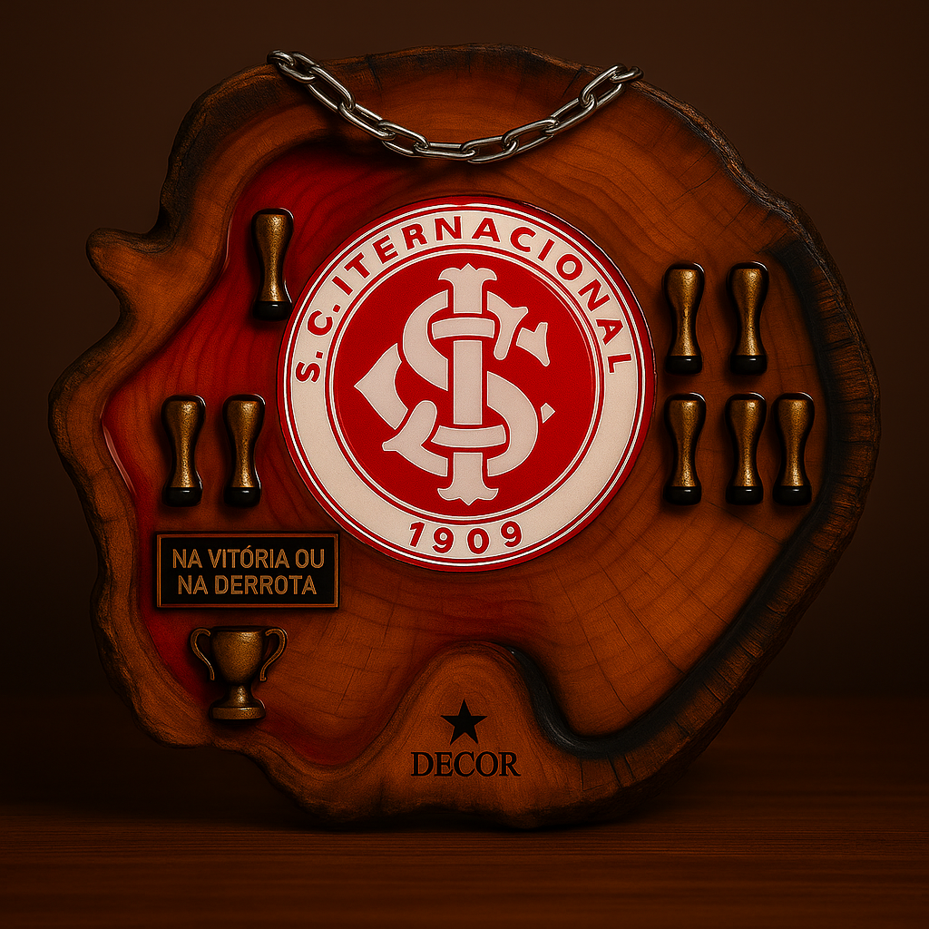 Tábua Rústica Personalizada - Internacional + Kit Churrasqueiro