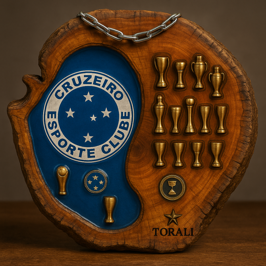 Tábua Rústica Personalizada - Cruzeiro + Kit Churrasqueiro